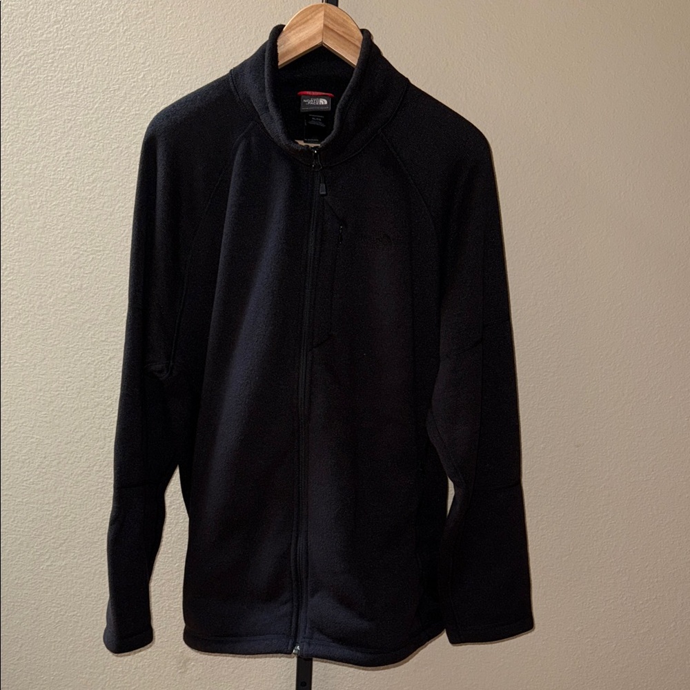 The North Face Full Zip Long Sleeve Fleece Sweater Jacket Black Men’s Size XL